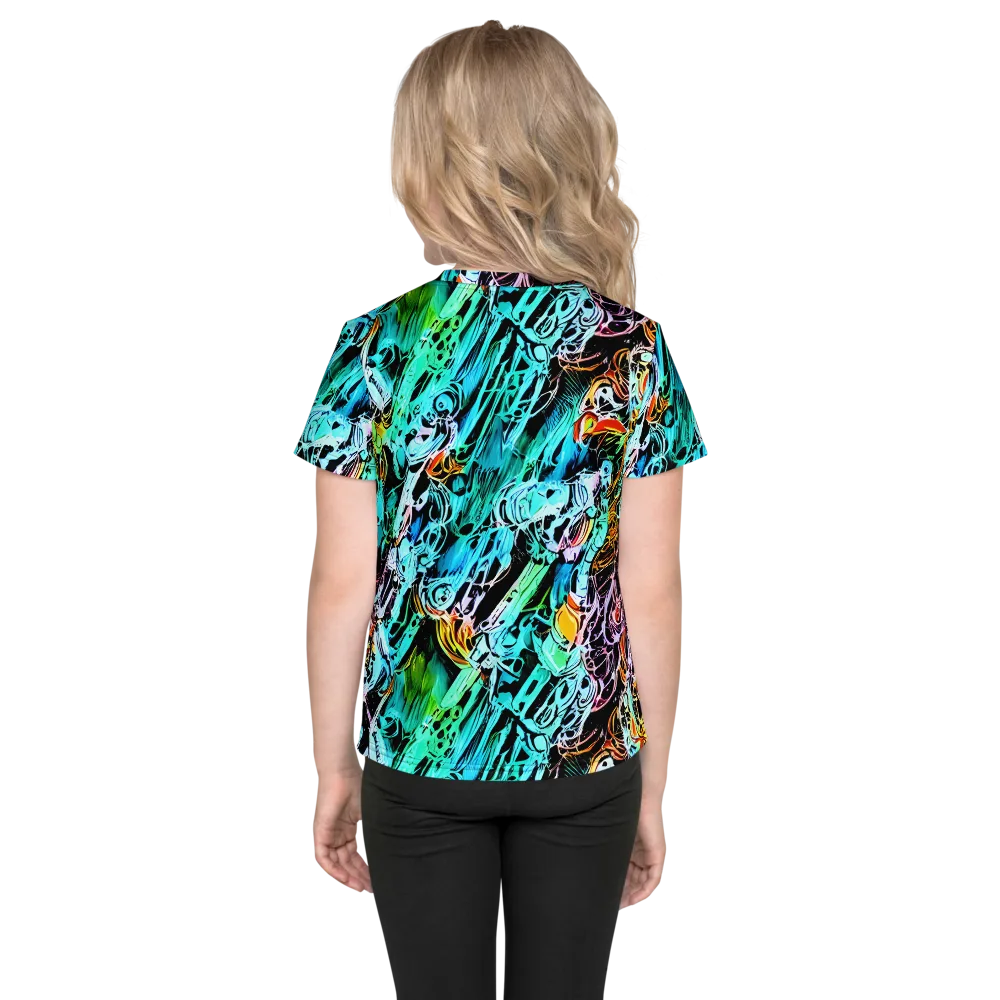 Color After Dark on Kids Crew Neck T-Shirt — Back