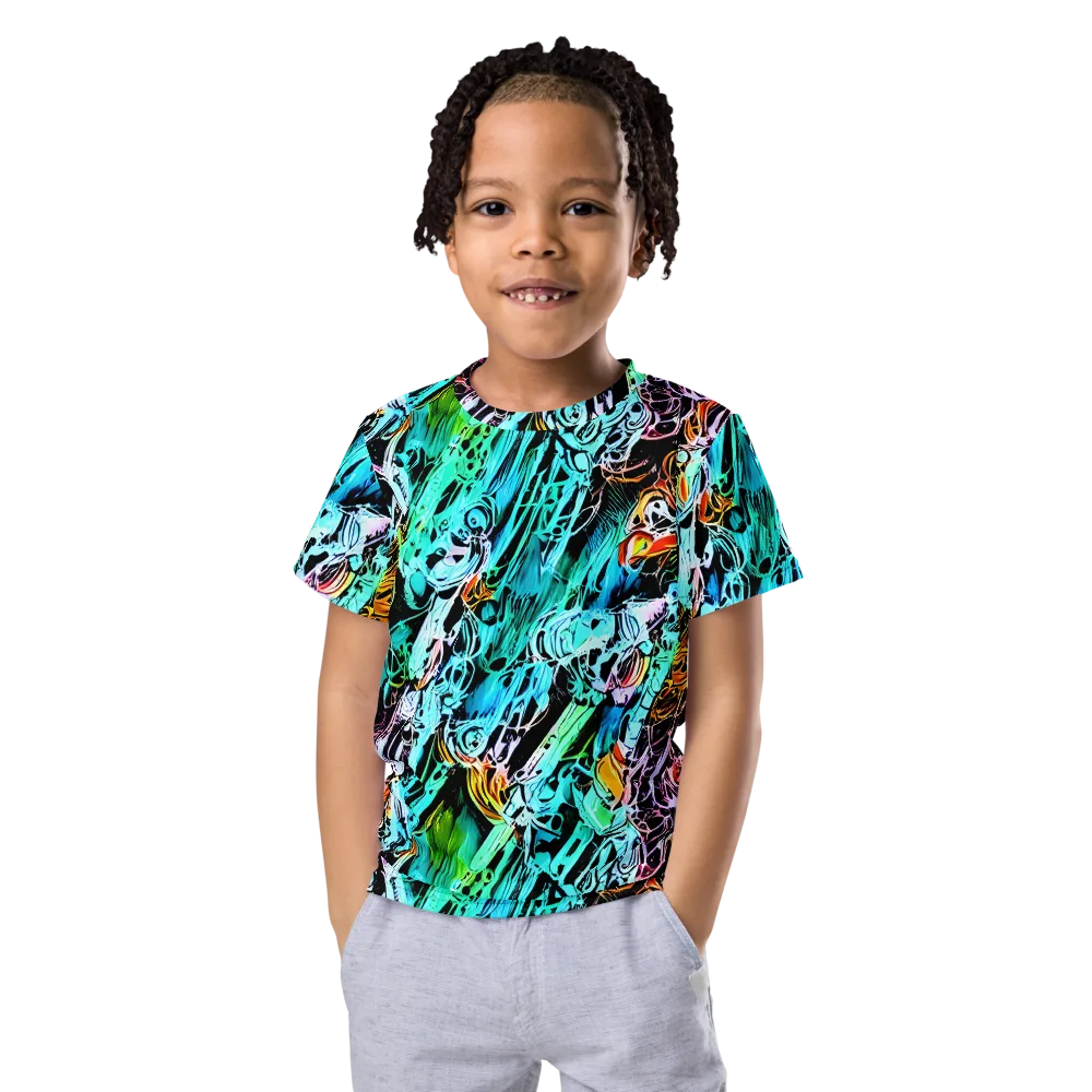 Color After Dark on Kids Crew Neck T-Shirt — Front