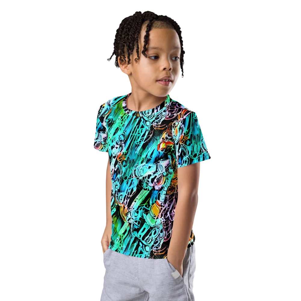 Color After Dark on Kids Crew Neck T-Shirt — Left Front
