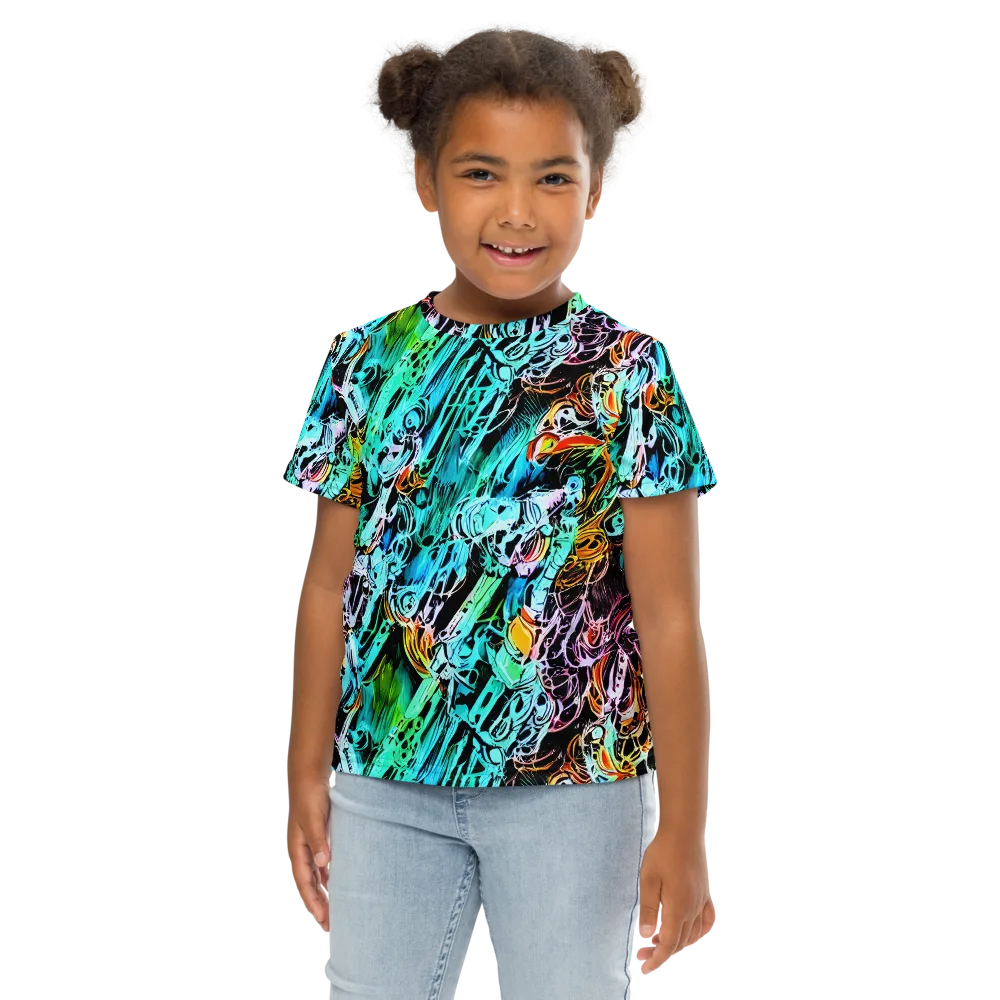 Color After Dark on Kids Crew Neck T-Shirt — Front