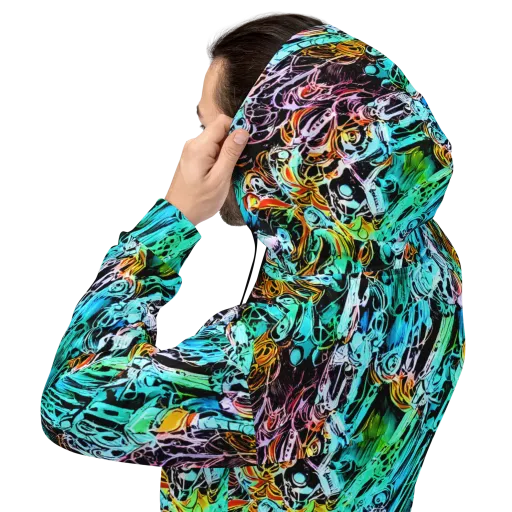 Color After Dark on a Hoodie