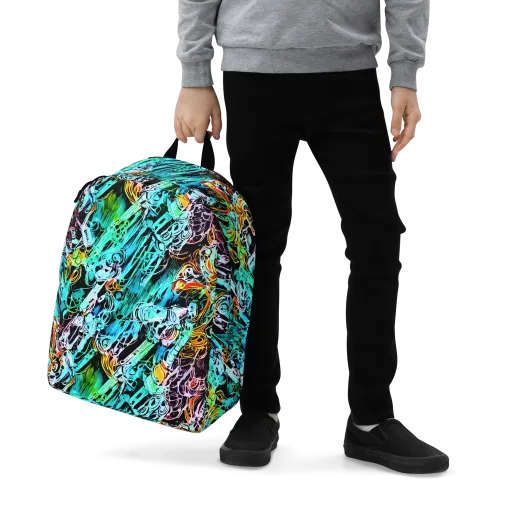 Color After Dark on a Minimalist Backpack