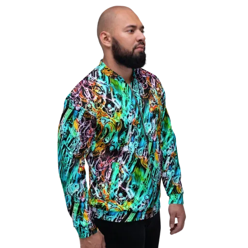 Color After Dark on a Bomber Jacket
