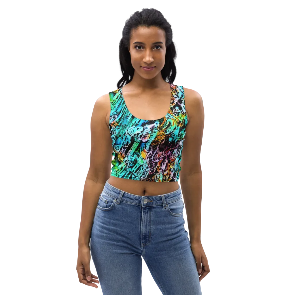 Color After Dark on Crop Top — Front