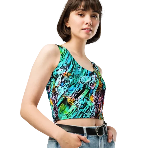 Color After Dark on a Crop Top