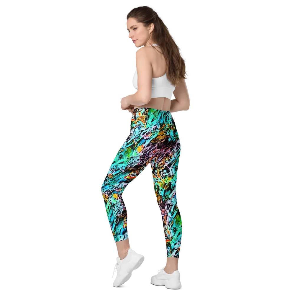 Color After Dark on Leggings with Pockets — Left Back
