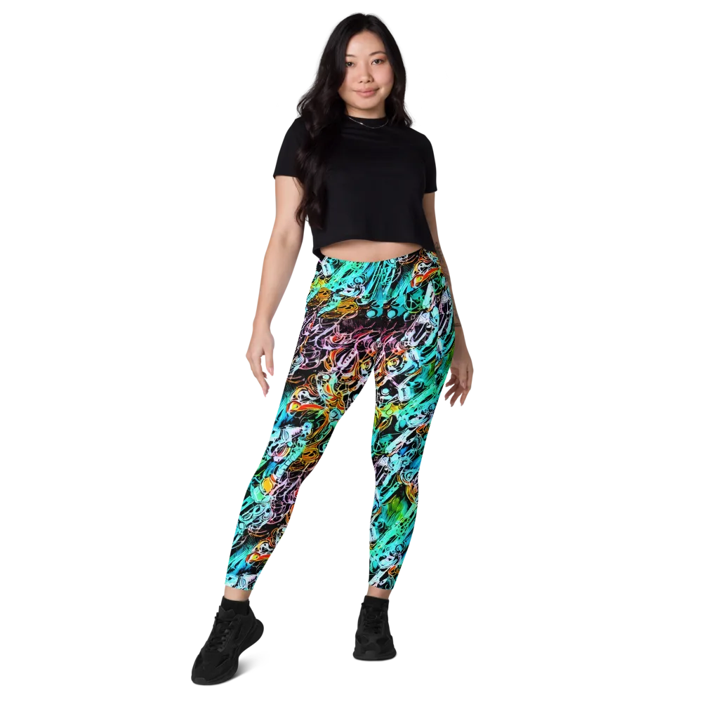 Color After Dark on Leggings with Pockets — Front