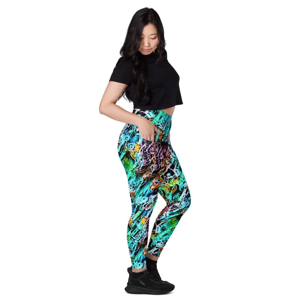 Color After Dark on Leggings with Pockets — Right