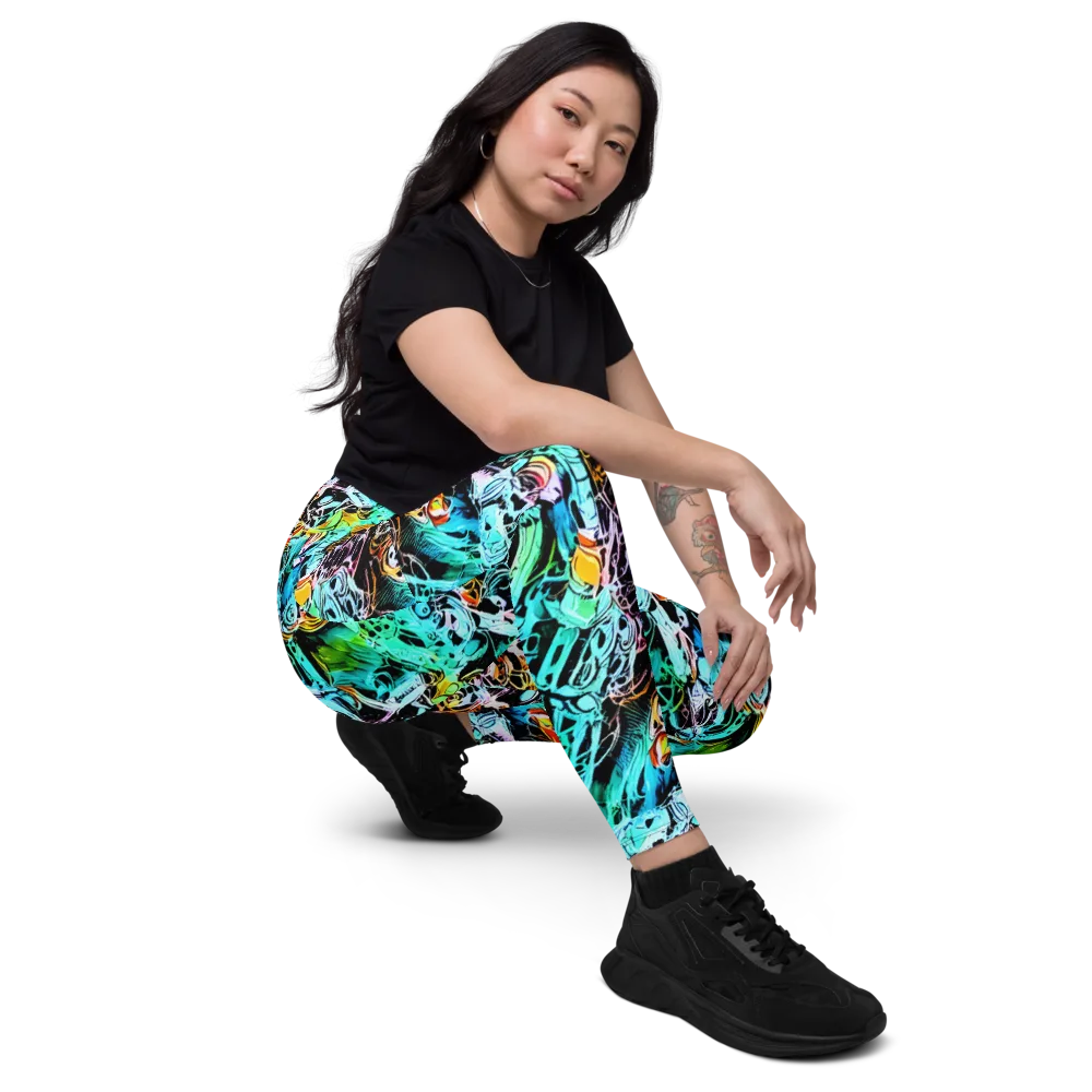 Color After Dark on Leggings with Pockets — Right Front