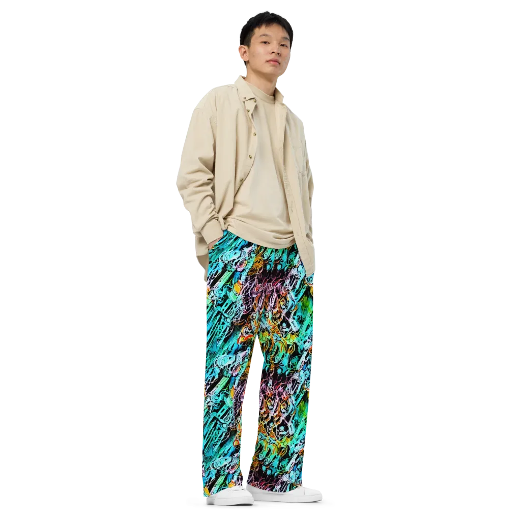 Color After Dark on Wide-Leg Pants — Right Front