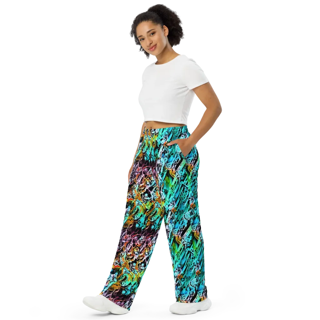 Color After Dark on Wide-Leg Pants — Left Front