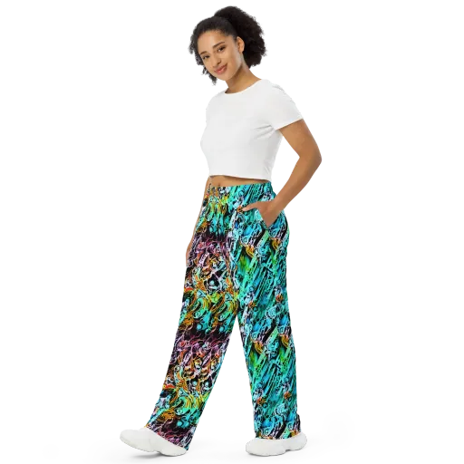 Color After Dark on a Wide-Leg Pants