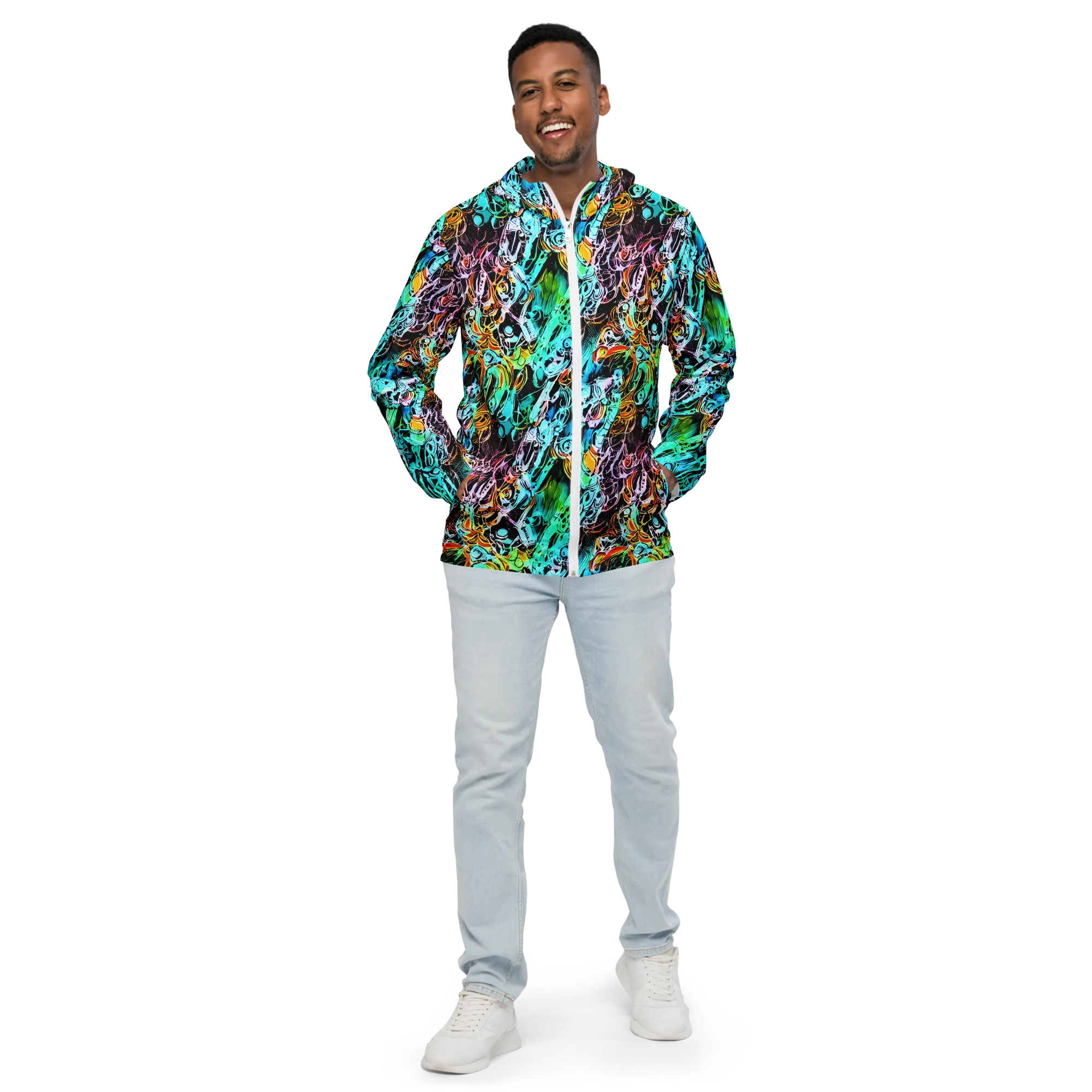 Color After Dark on Men's Windbreaker — Front