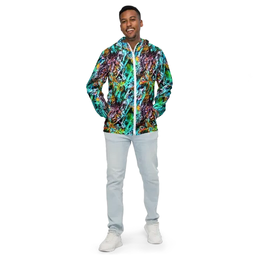 Color After Dark on a Men's Windbreaker