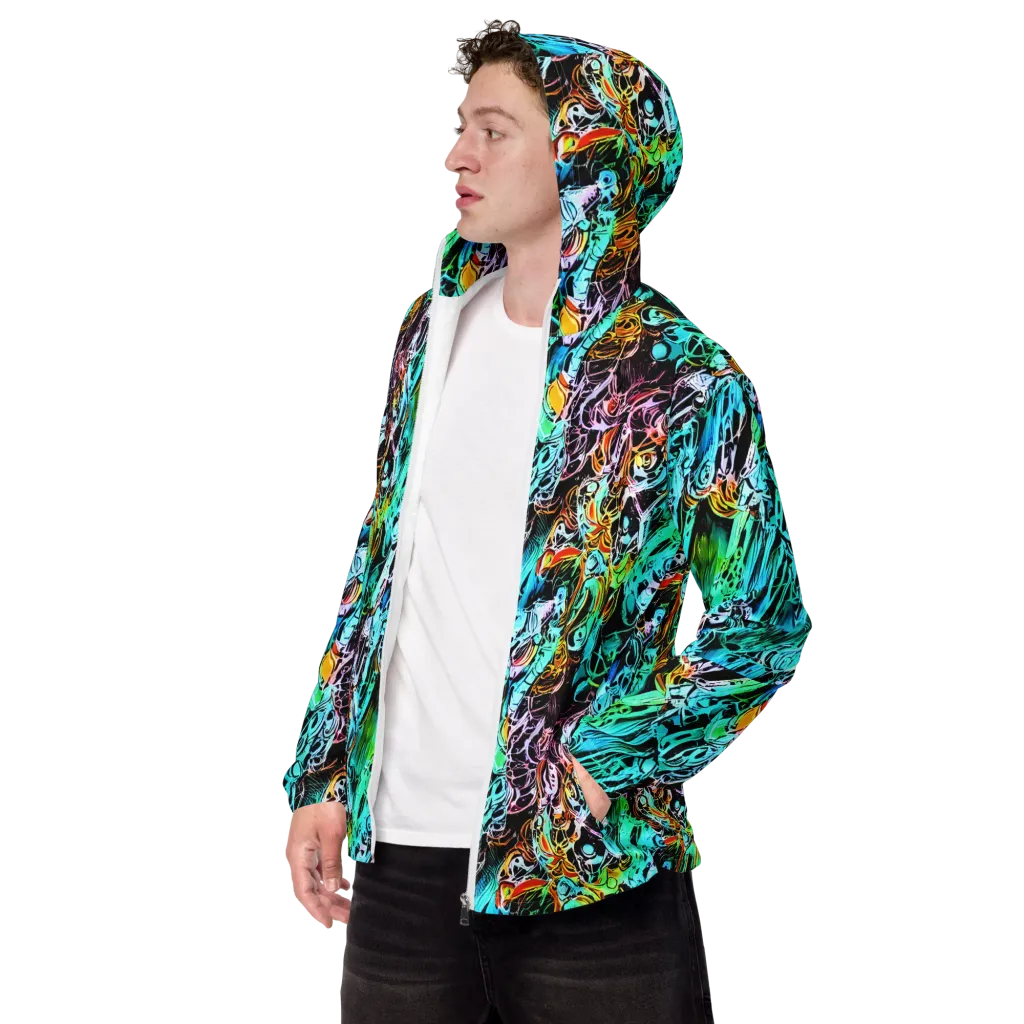 Color After Dark on Men's Windbreaker — Left Front