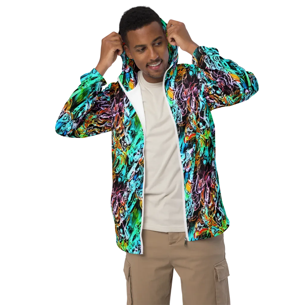 Color After Dark on Men's Windbreaker — Front