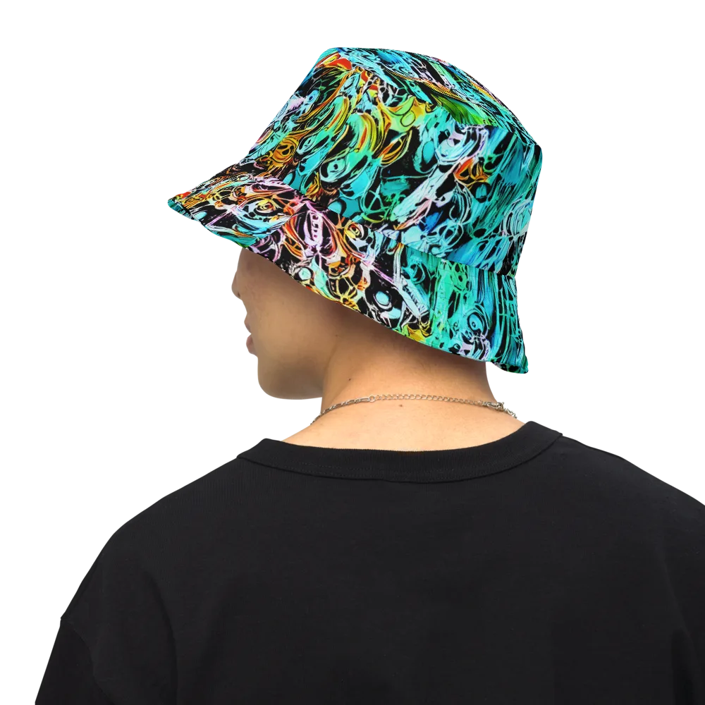 Color After Dark on Reversible Bucket Hat — Back Inside