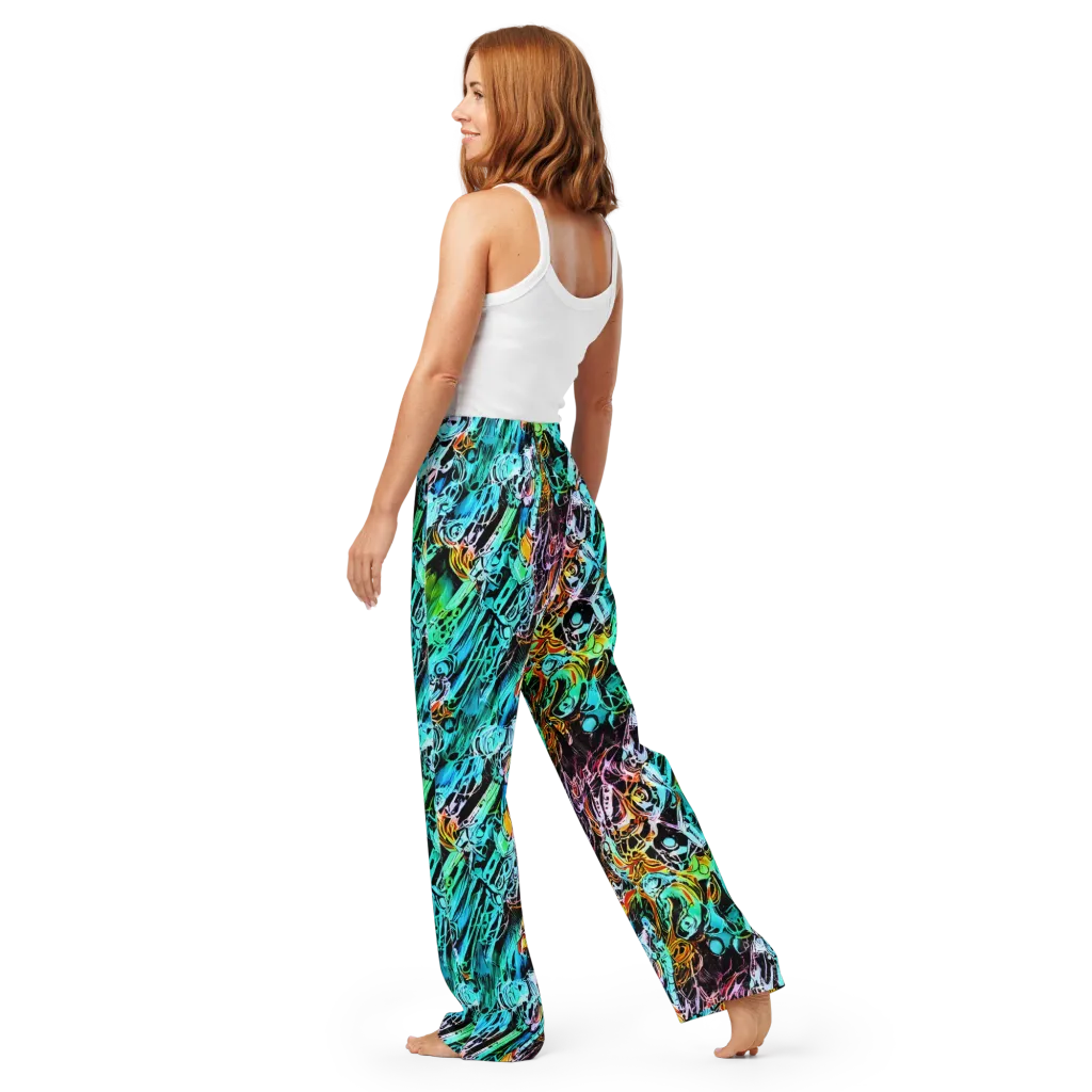 Color After Dark on Women's Pajama Pants — Back