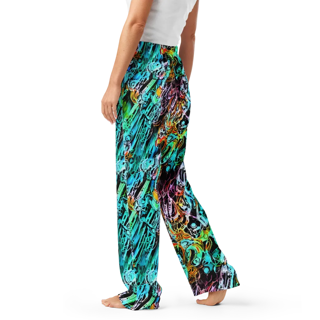 Color After Dark on Women's Pajama Pants — Left