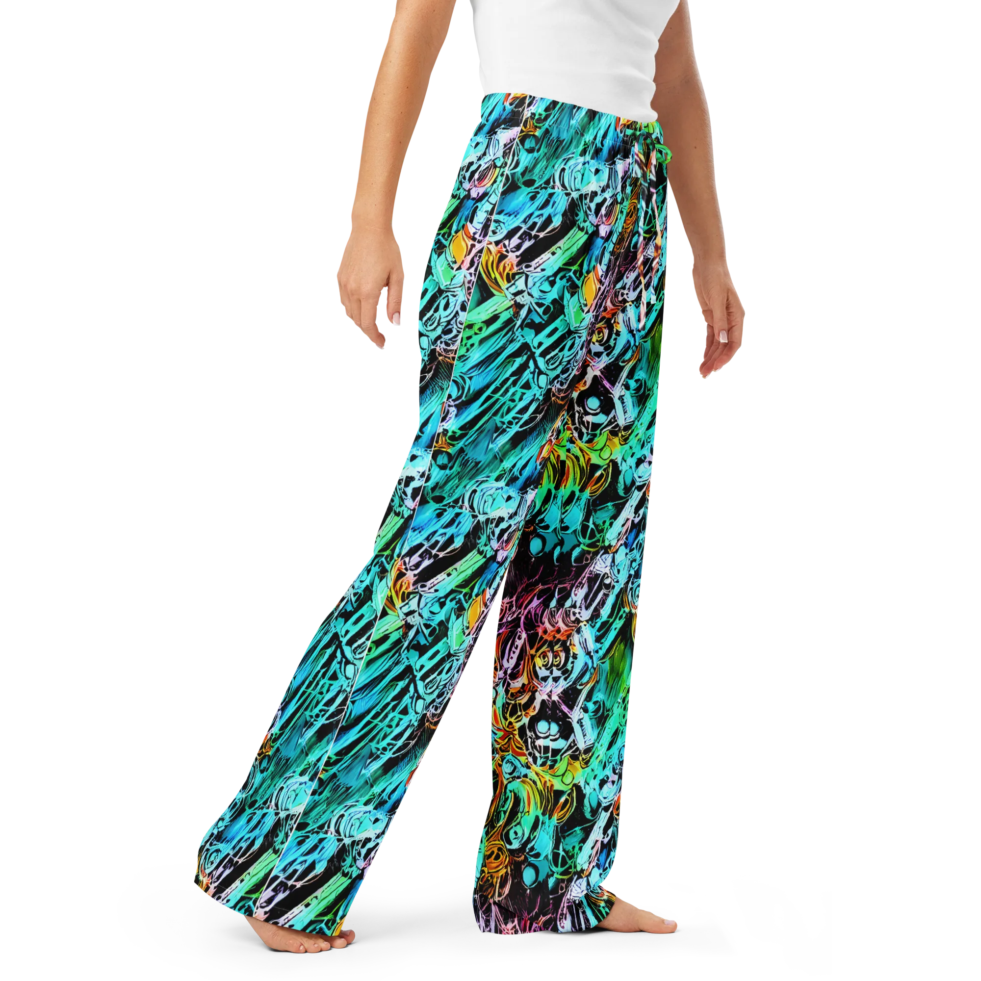 Color After Dark on Women's Pajama Pants — Right Front