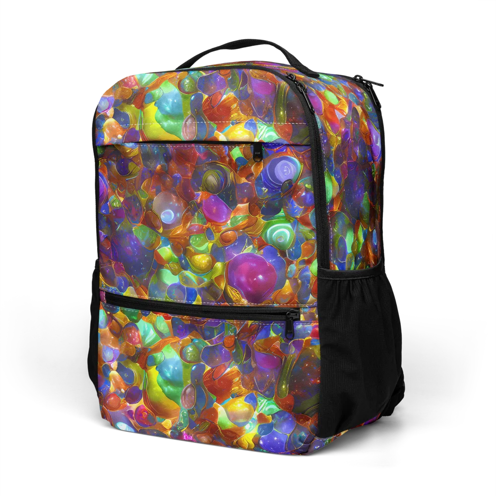 Prismatic Pebble Riot on Utility Backpack — Left Front