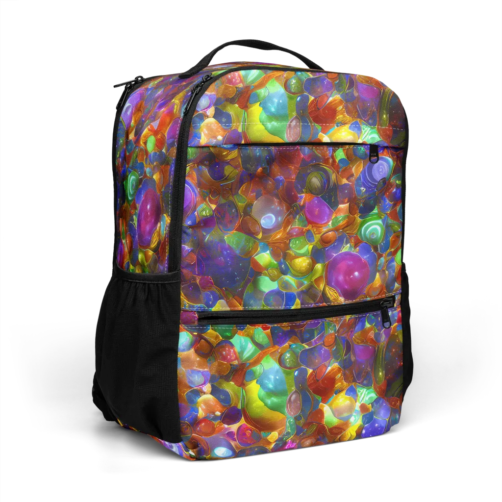 Prismatic Pebble Riot on Utility Backpack — Right Front
