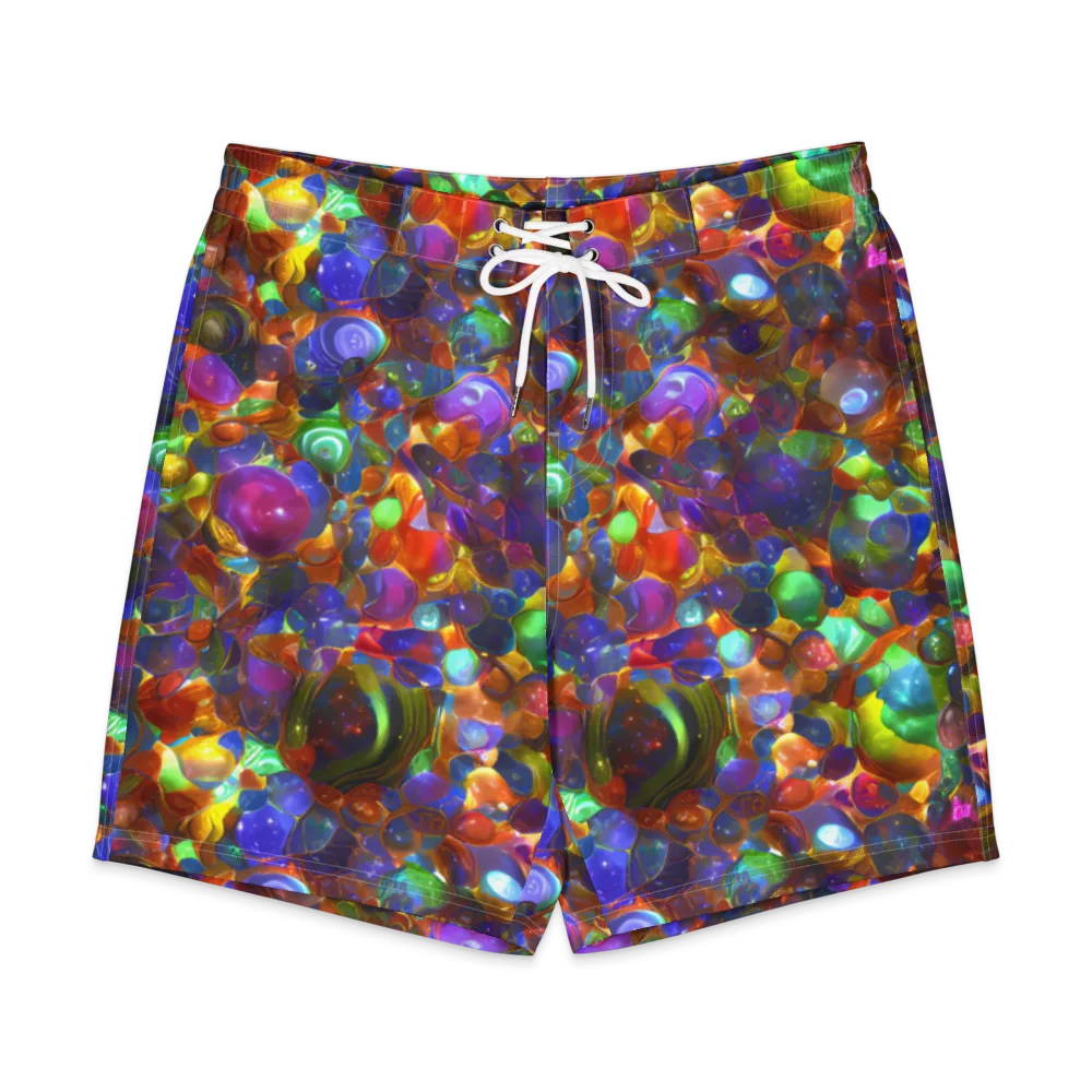Prismatic Pebble Riot on Men's Board Shorts — Front