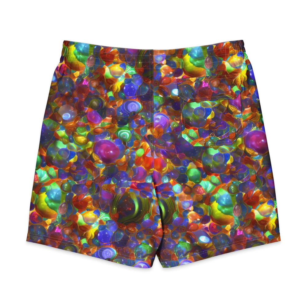 Prismatic Pebble Riot on Men's Board Shorts — Back