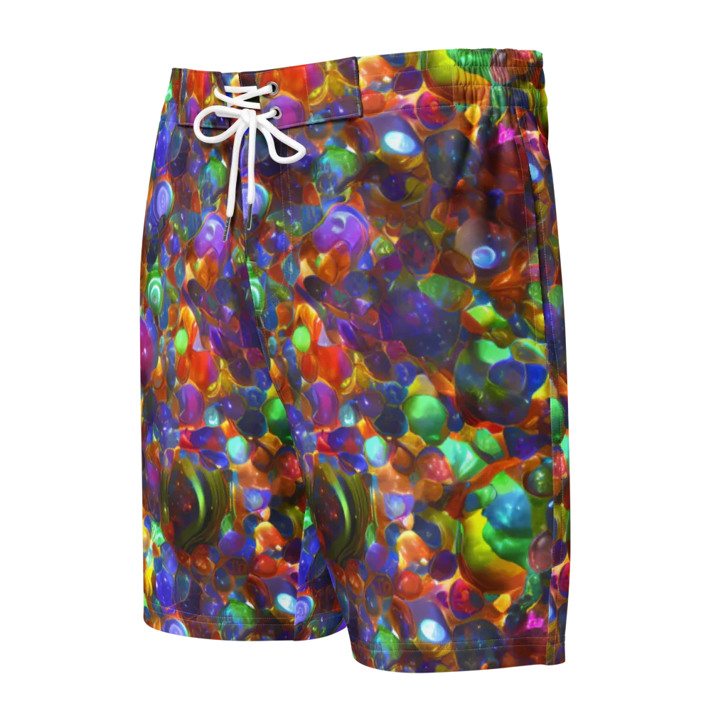 Prismatic Pebble Riot on Men's Board Shorts — Front