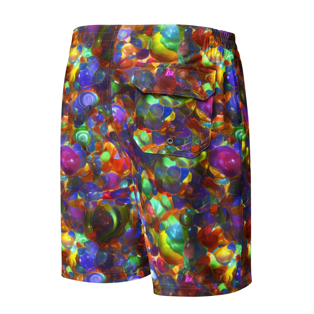 Prismatic Pebble Riot on Men's Board Shorts — Back