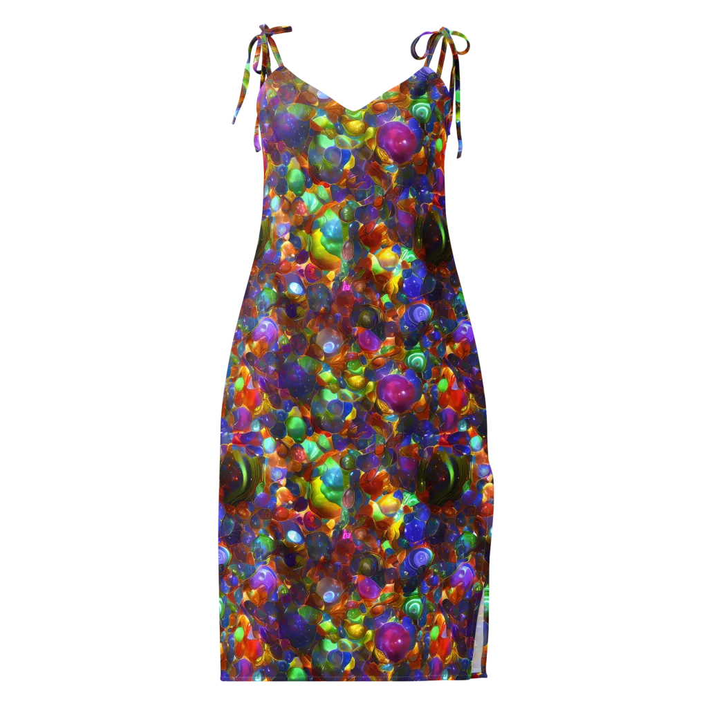 Prismatic Pebble Riot on Slip Dress — Front