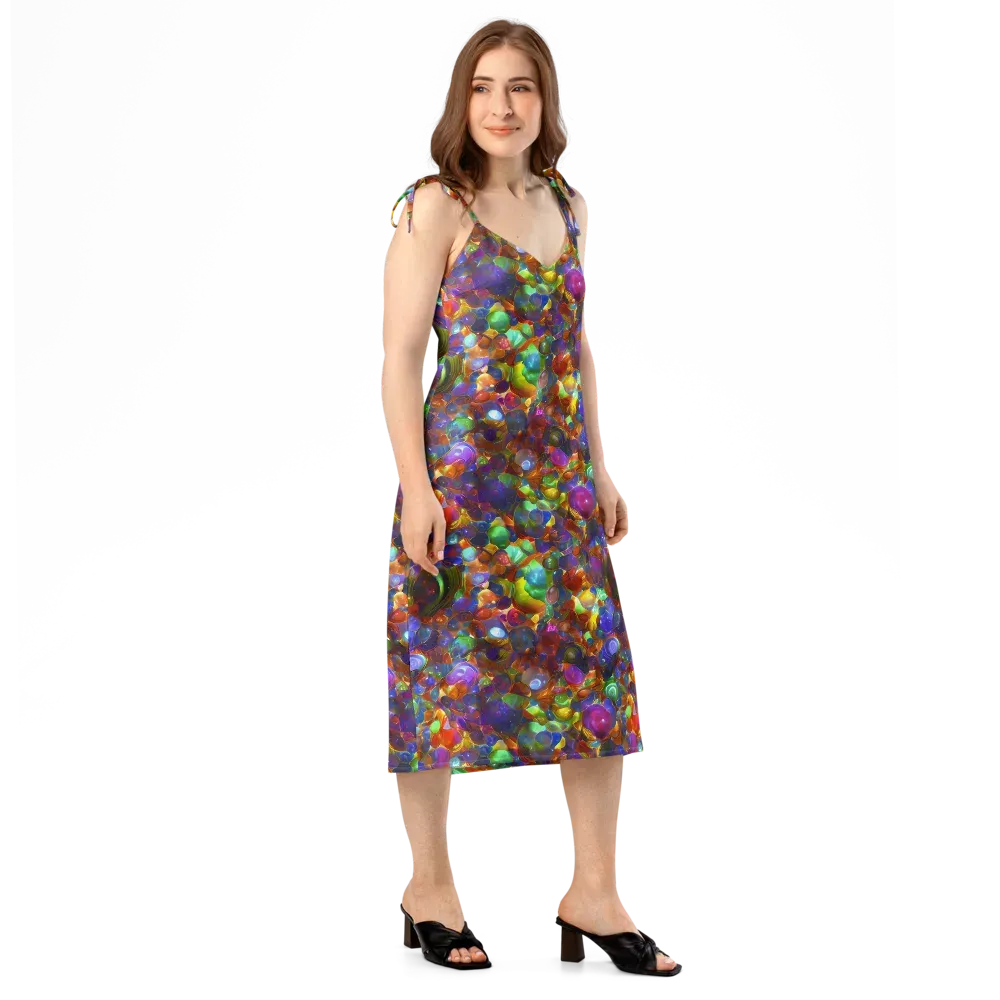 Prismatic Pebble Riot on Slip Dress — Right Front