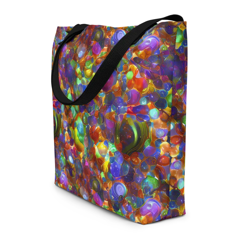Prismatic Pebble Riot on Large Tote Bag W/ Pocket — Front