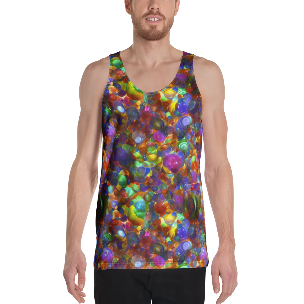 Prismatic Pebble Riot on Men's Tank Top — Front