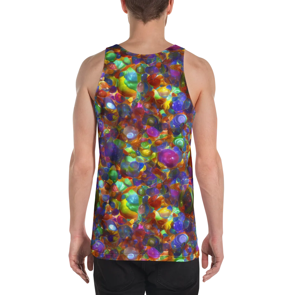 Prismatic Pebble Riot on Men's Tank Top — Back