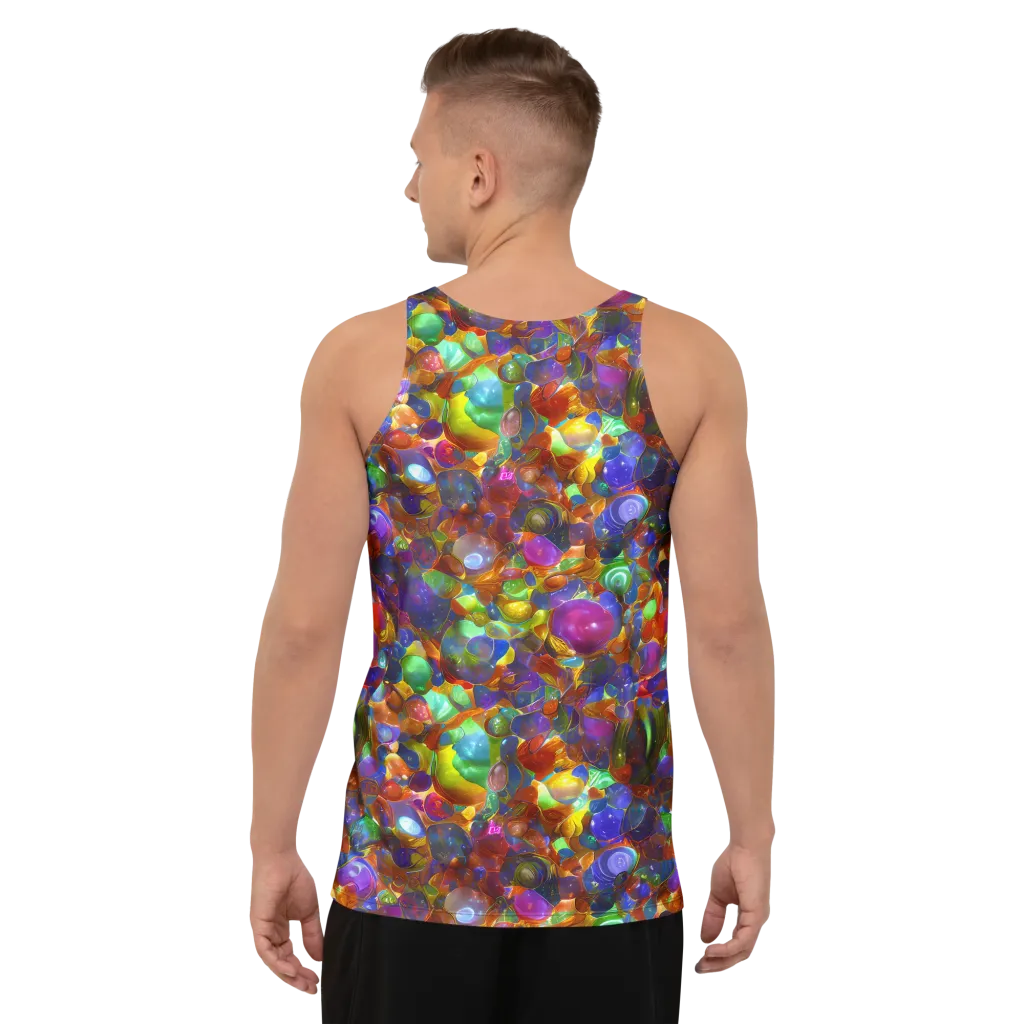 Prismatic Pebble Riot on Men's Tank Top — Back