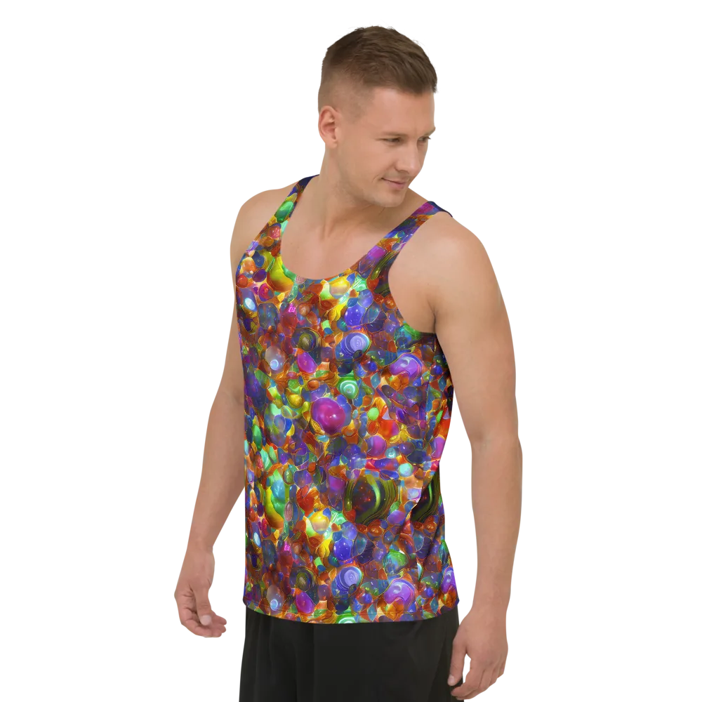 Prismatic Pebble Riot on Men's Tank Top — Left Front