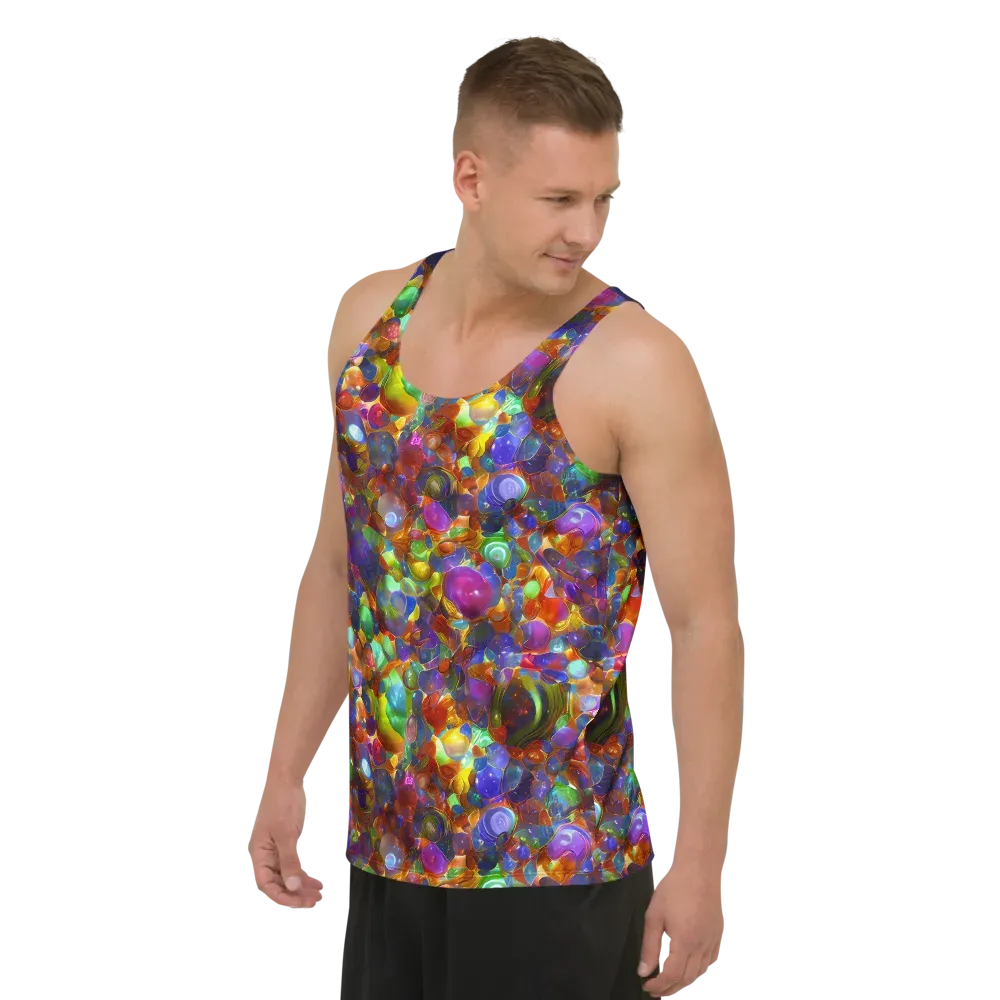 Prismatic Pebble Riot on Men's Tank Top — Left Front