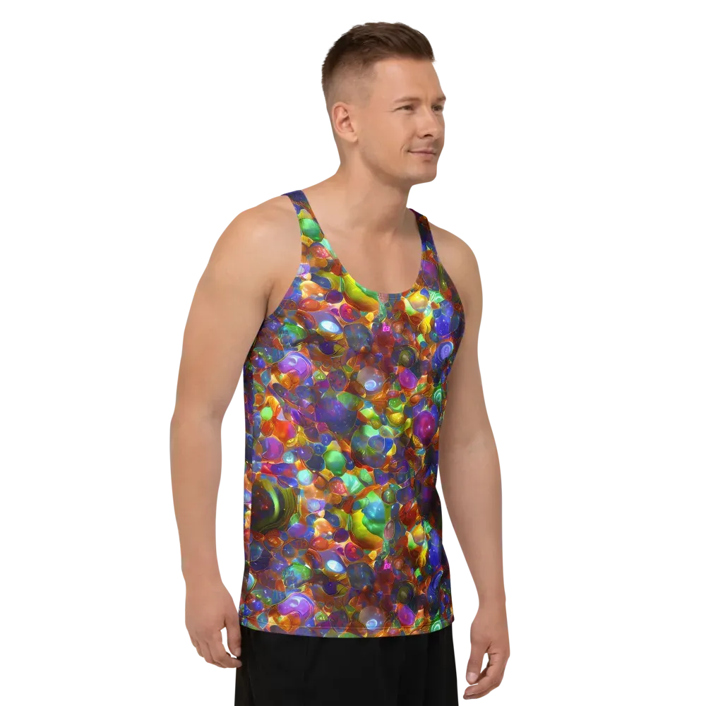 Prismatic Pebble Riot on Men's Tank Top — Right Front