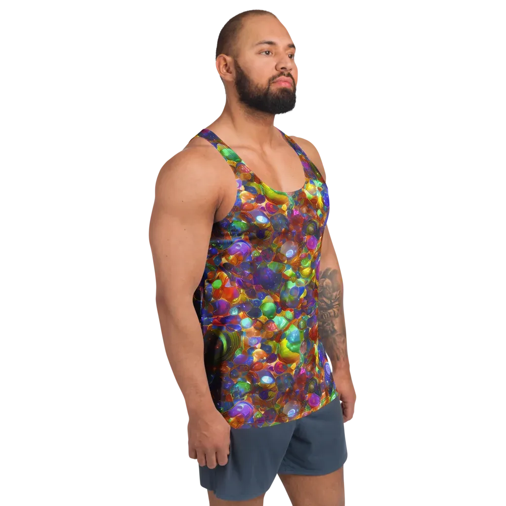 Prismatic Pebble Riot on Men's Tank Top — Right Front