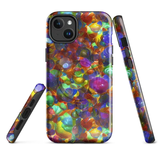 Prismatic Pebble Riot on a MagSafe Tough Case for iPhone®