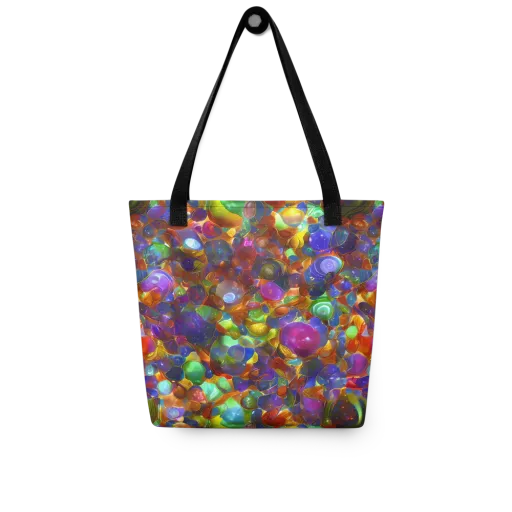 Prismatic Pebble Riot on a Tote Bag