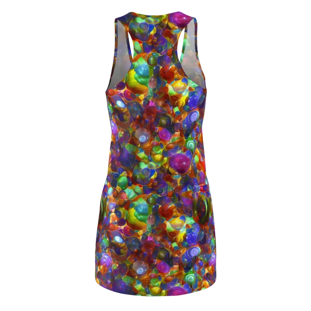 Prismatic Pebble Riot on Racerback Dress — Back