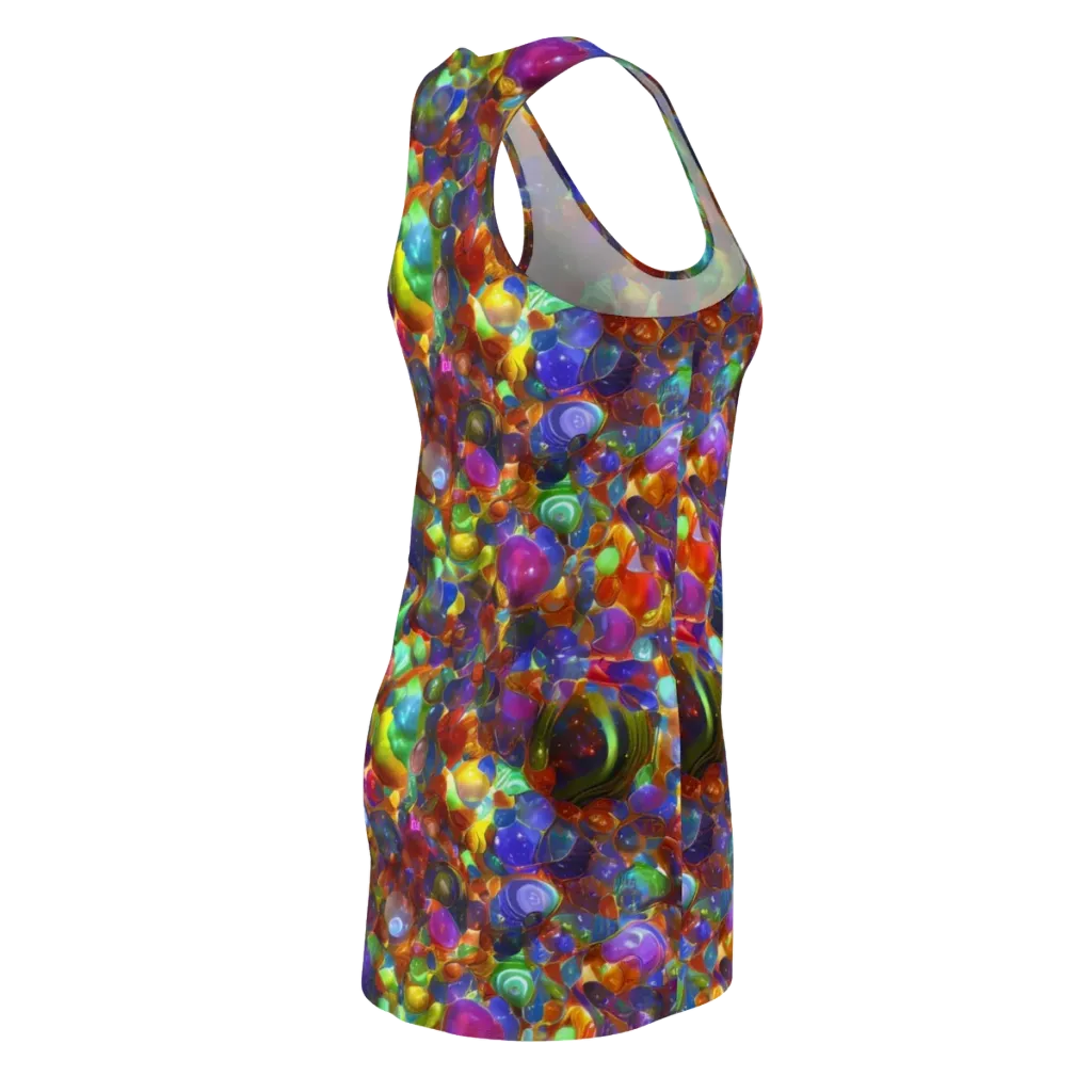 Prismatic Pebble Riot on Racerback Dress — Back Side