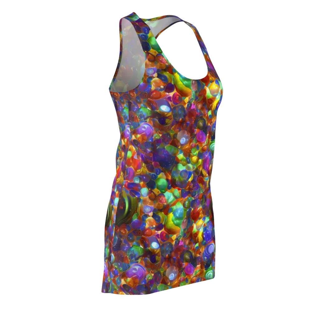 Prismatic Pebble Riot on Racerback Dress — Front Side