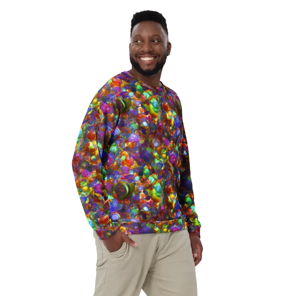 Prismatic Pebble Riot on Sweatshirt — Front