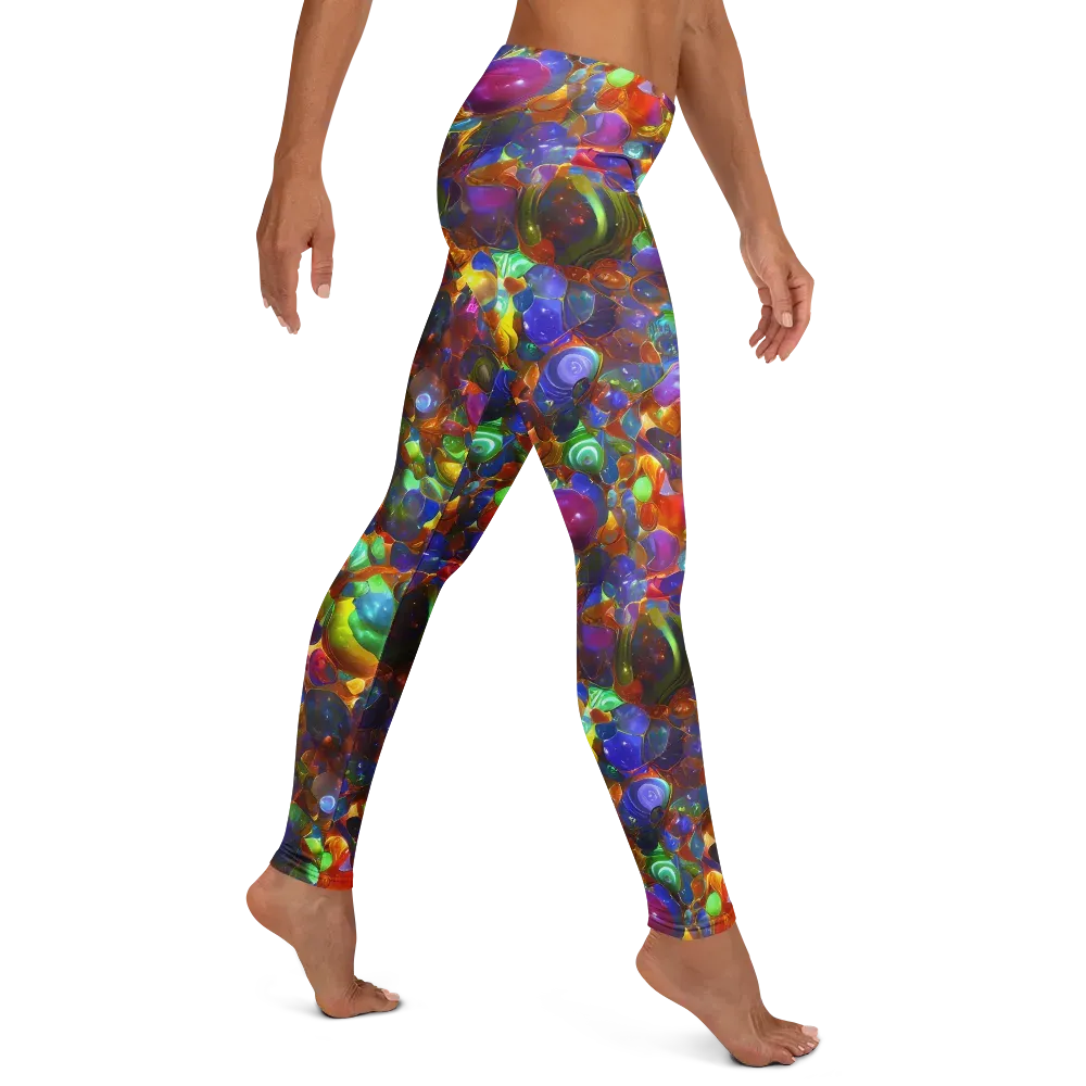 Prismatic Pebble Riot on Leggings — Right