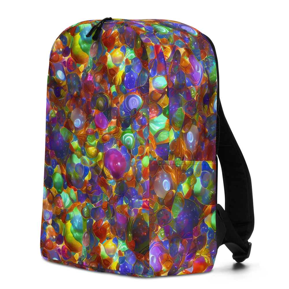 Prismatic Pebble Riot on Minimalist Backpack — Left