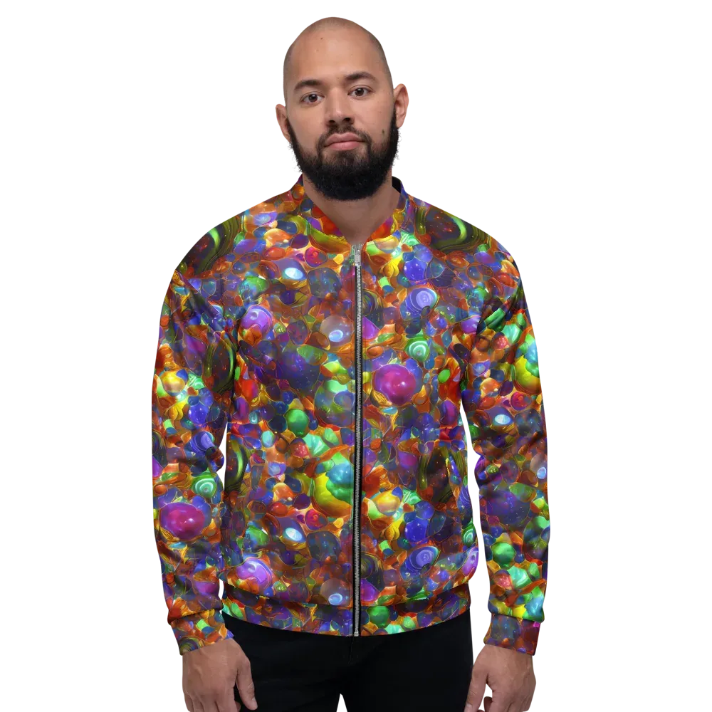 Prismatic Pebble Riot on Bomber Jacket — Front