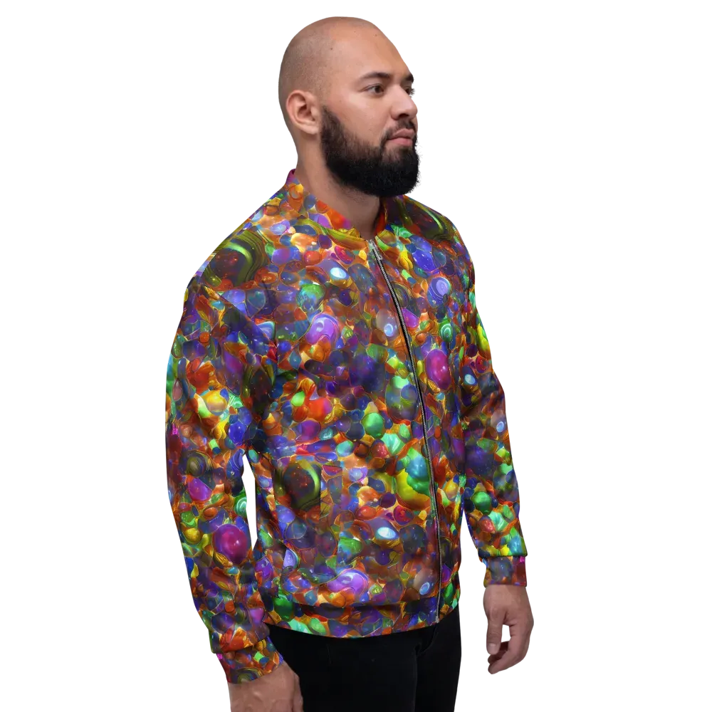 Prismatic Pebble Riot on Bomber Jacket — Right